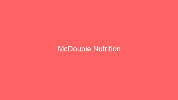 McDouble Nutrition