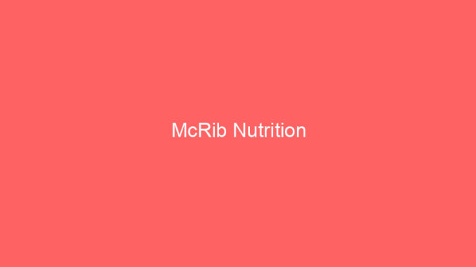 McRib Nutrition
